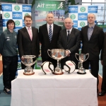 John Hayden Chairman Athlone Town FC, Maz Sweeney AIT/FAI Soccer Facilitator, Ciaran O Cathain, Joe O Brien (CFAI Chairman), Paddy McCaul President FAI, Gordon Brett, John Croughan Athlone Town FC