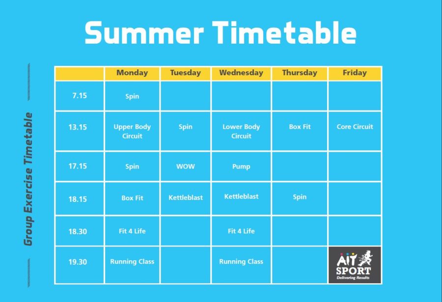 Class Bookings & Timetable AIT SPORT